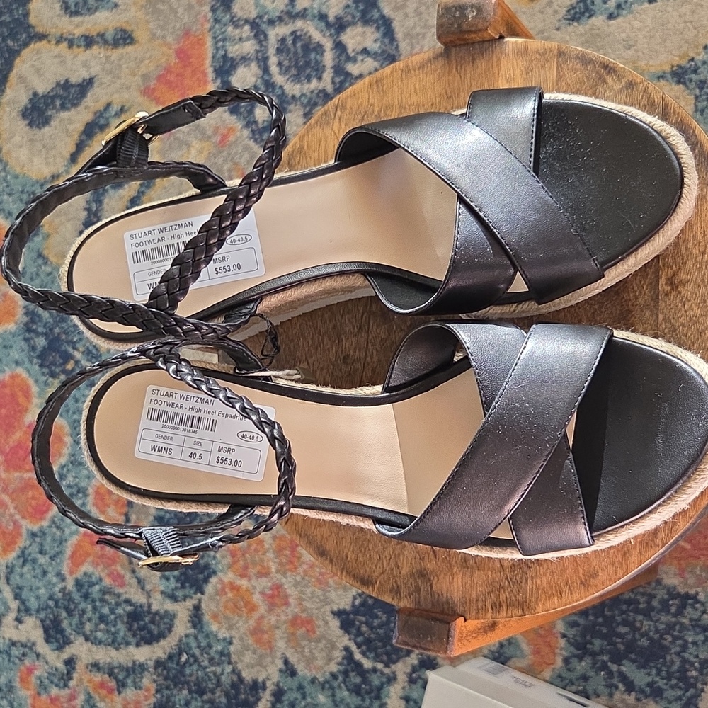 Stuart Weitzman Catlina Espadrille Wedge Heel Size 40.5 NWT - Picture 7 of 12